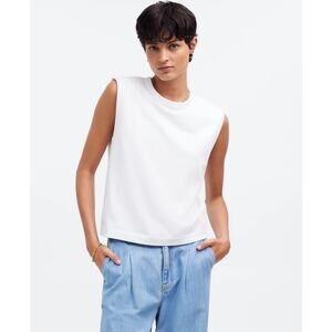NWT Madewell Structured Muscle Tee In White Size XXS